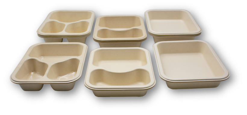 compostable family trays empty